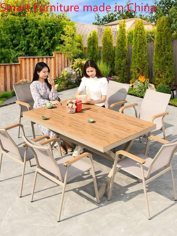 Outdoor table and chair courtyard outdoor Nordic luxury villa modern simple leisure sun-proof waterproof terrace garden balcony
Outdoor table and chair courtyard outdoor Nordic luxury villa modern simple leisure sun-proof waterproof terrace garden balcony