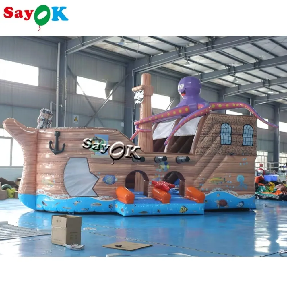 Inflatable Pirate Ship Bounce House Commercial Grade Kids Inflatable Pirate Ship with Slide
Inflatable Pirate Ship Bounce House Commercial Grade Kids Inflatable Pirate Ship with Slide