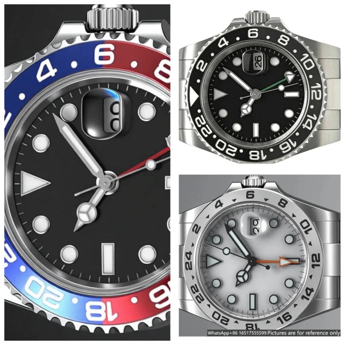 A1212 Classic GMT-Style 40mm Men's Automatic Mechanical Watch, 904L Stainless Steel Customized Watches
A1212 Classic GMT-Style 40mm Men's Automatic Mechanical Watch, 904L Stainless Steel Customized Watches