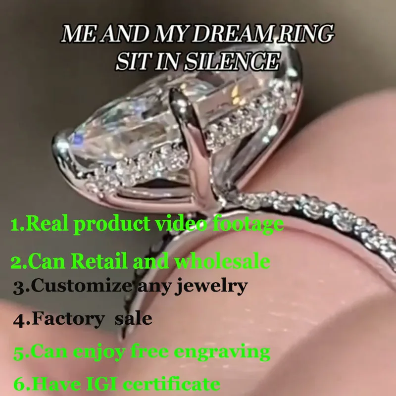 Real product video IGI Lab Growing Diamond Ring Radiant D Color 1 2 3Ct Solid 14K White Gold Ring wedding ring factory made
Real product video IGI Lab Growing Diamond Ring Radiant D Color 1 2 3Ct Solid 14K White Gold Ring wedding ring factory made
