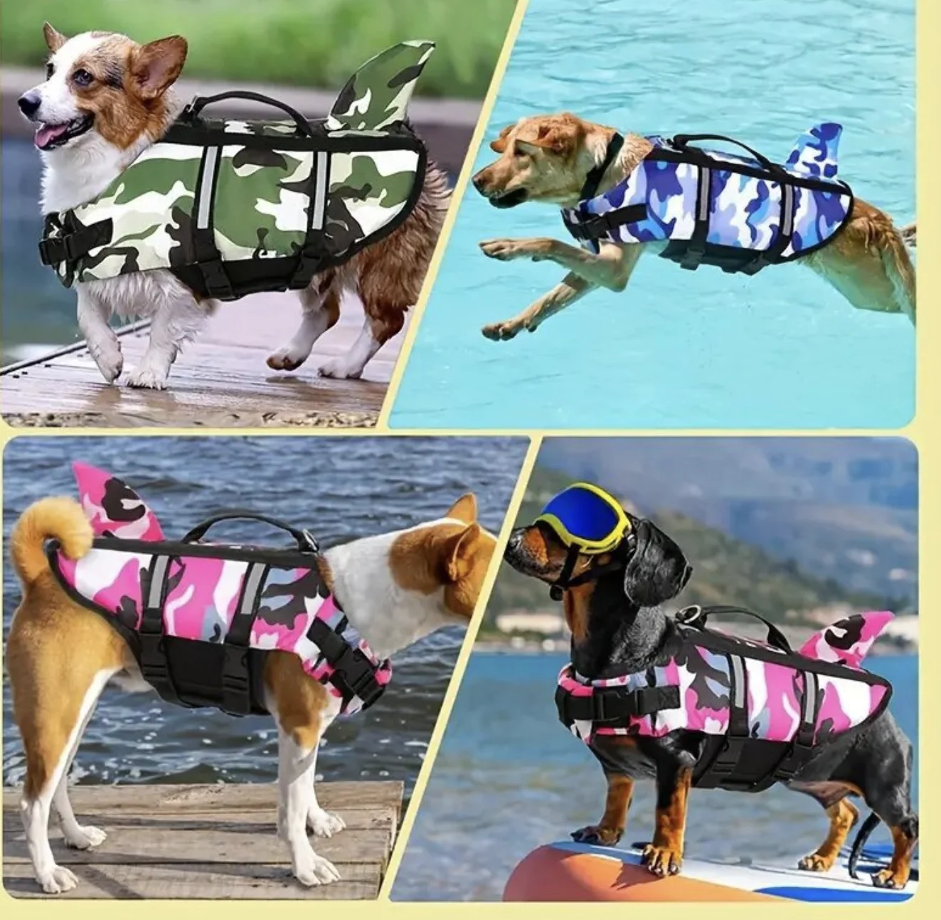 Pet supplies summer dog life jacket lightweight adjustable velcro medium and large dog swimming costume stock T033
Pet supplies summer dog life jacket lightweight adjustable velcro medium and large dog swimming costume stock T033