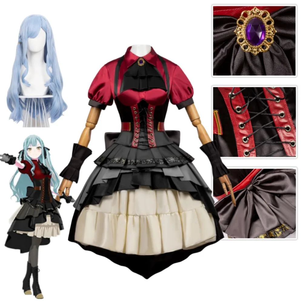 BanG Dream! Toyokawa Sakiko Cosplay Black Red Dress Full Set with Gloves Bow Wig Adult Women Halloween Stage Comic Con Costume
BanG Dream! Toyokawa Sakiko Cosplay Black Red Dress Full Set with Gloves Bow Wig Adult Women Halloween Stage Comic Con Costume