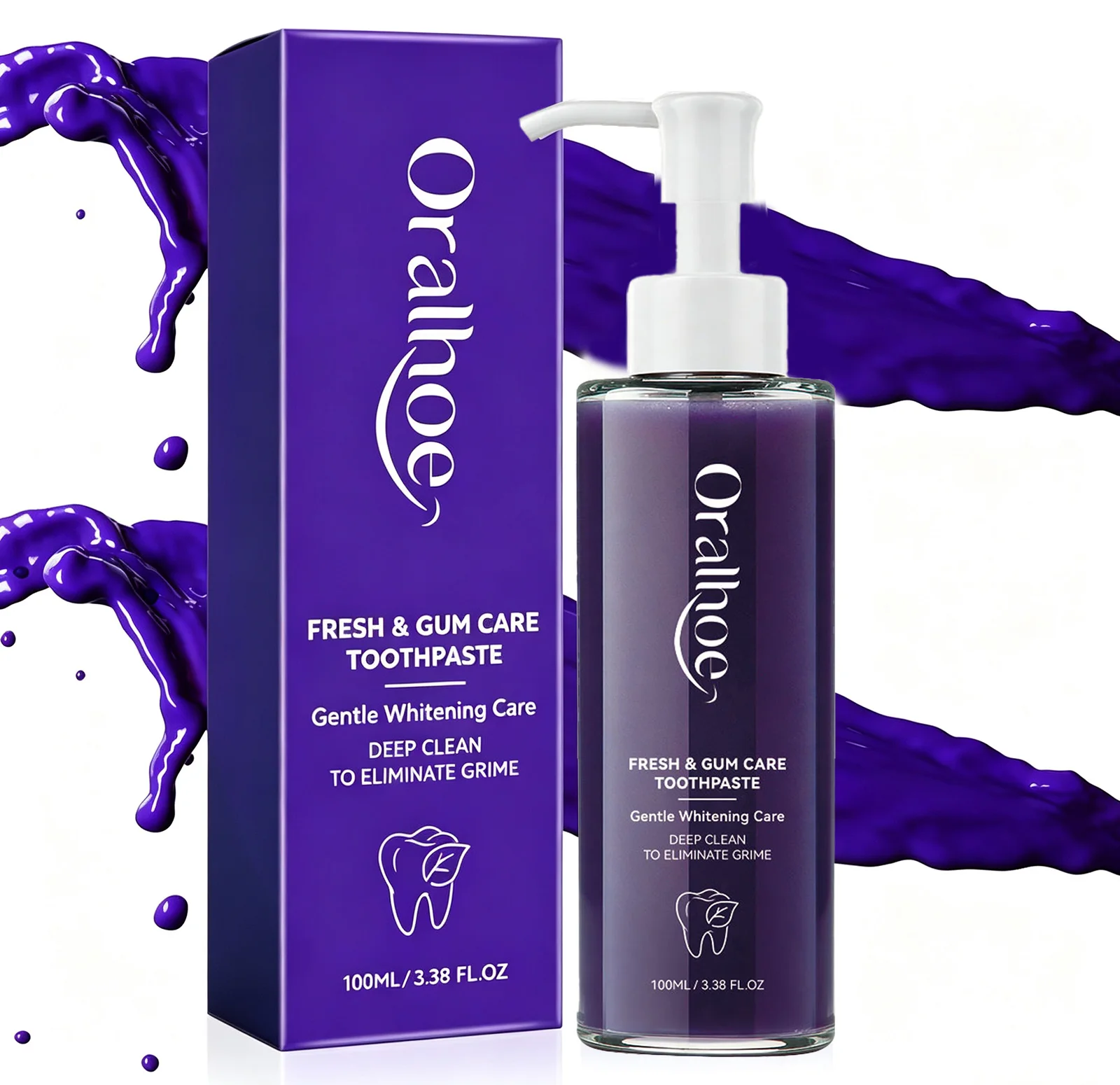 Purple Toothpaste for Teeth Whitening Color Correcting Whitening Toothpaste for Yellow Teeth Stain Remover Refresh Your Smile
Purple Toothpaste for Teeth Whitening Color Correcting Whitening Toothpaste for Yellow Teeth Stain Remover Refresh Your Smile