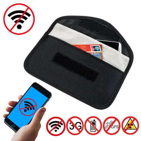 Accesorios de bolsa para llaves de coche, bolsa de bloqueo de señal Faraday, cubierta para teléfono móvil, funda bloqueadora de señal, jaula para radiación de llave sin llave