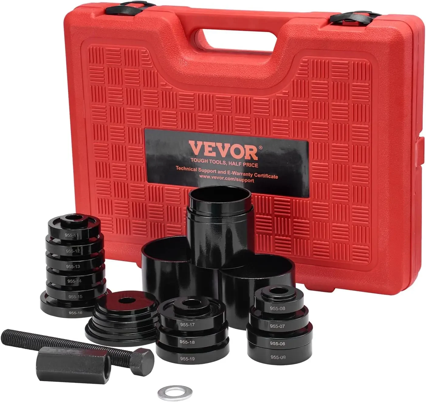 Wheel Bearing Press Kit, 23 pcs FWD Bearing Puller Tools, for Front Wheel Drive Bearing Removal and Installation
Wheel Bearing Press Kit, 23 pcs FWD Bearing Puller Tools, for Front Wheel Drive Bearing Removal and Installation
