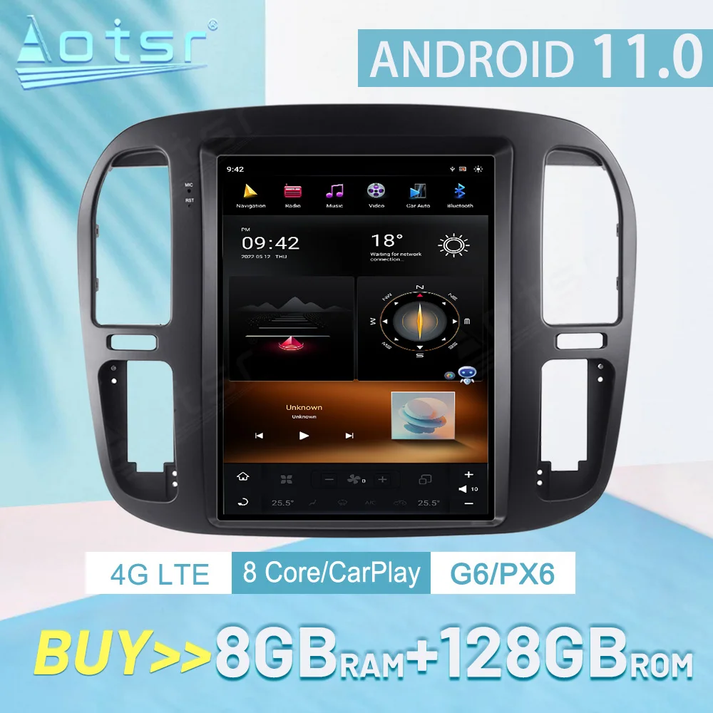 Для Toyota Lander Cruiser LC100 1998-2002 8 + 128G Tesla Screen Android11 G6 PX6 автомобильный мультимедийный плеер головное устройство GPS Радио стерео
Для Toyota Lander Cruiser LC100 1998-2002 8 + 128G Tesla Screen Android11 G6 PX6 автомобильный мультимедийный плеер головное устройство GPS Радио стерео