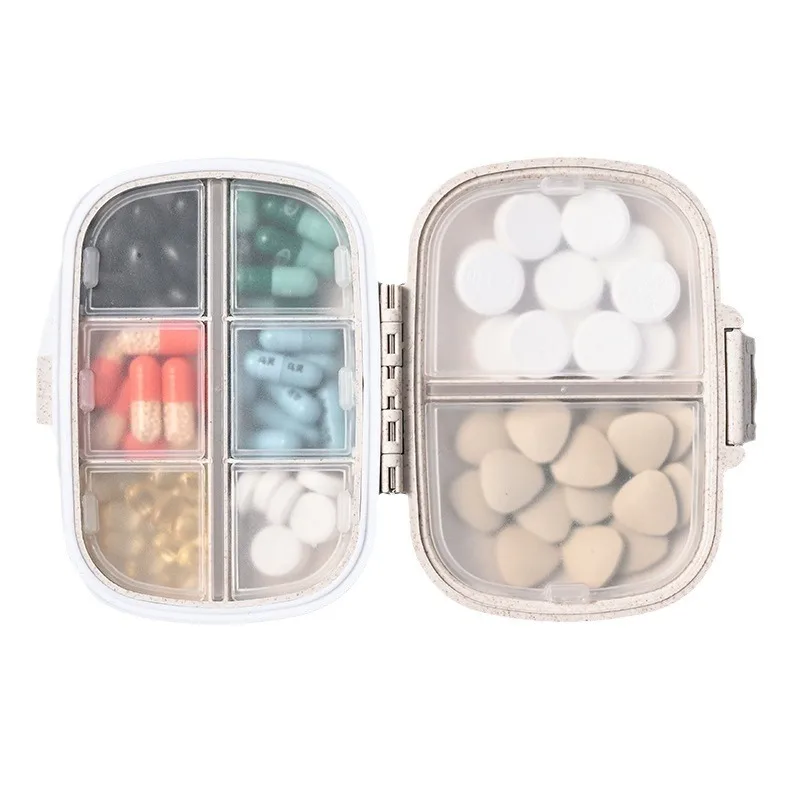 Mini Portable 8 Grids Pill Box Travel Medicine Organizer Container Wheat Sealed Tablets Storage Dispenser Box for Medicines
Mini Portable 8 Grids Pill Box Travel Medicine Organizer Container Wheat Sealed Tablets Storage Dispenser Box for Medicines