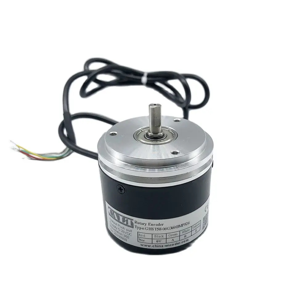 GHST58-6G60BMK526-3M синхронный фланец HTL выводит A- B- Z-сигнал, 6 мм, вал, инкрементный Поворотный энкодер
GHST58-6G60BMK526-3M синхронный фланец HTL выводит A- B- Z-сигнал, 6 мм, вал, инкрементный Поворотный энкодер