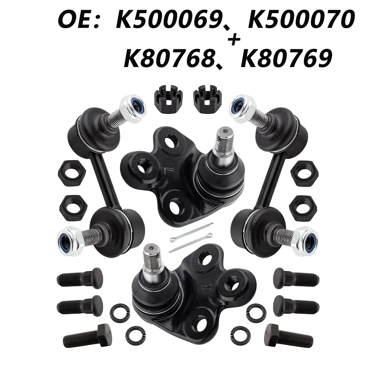 K500069+K500070+K80768+K80769 Front Lower Ball Joints +Sway Bar Links for Honda Civic Acura CSX 2006 - 2011 All Models
K500069+K500070+K80768+K80769 Front Lower Ball Joints +Sway Bar Links for Honda Civic Acura CSX 2006 - 2011 All Models