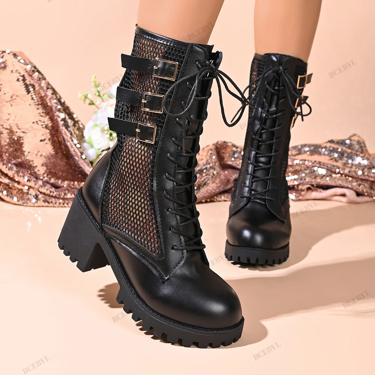 *Fashionable Hot Selling Comfortable and Sexy Mesh High-heeled Cool Boots Summer New Round Toe Elegant Casual Women's Boots
*Fashionable Hot Selling Comfortable and Sexy Mesh High-heeled Cool Boots Summer New Round Toe Elegant Casual Women's Boots