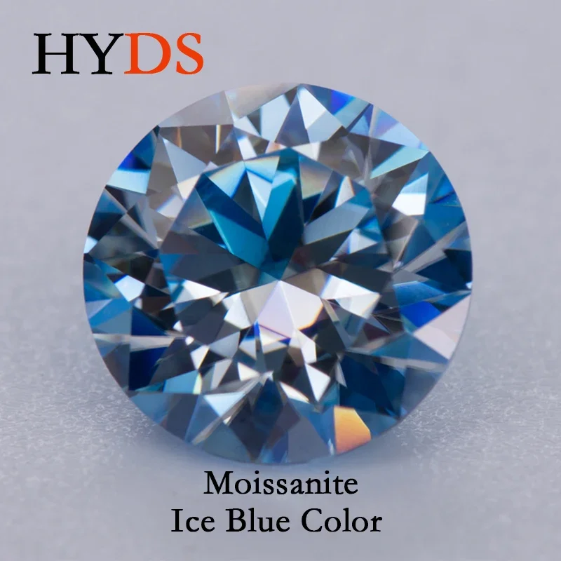 Moissanite Stone Round Cut Ice Blue Color VVS1 Gemstone Passed Diamond Tester Beads for DIY Jewelry Making with GRA Certificate
Moissanite Stone Round Cut Ice Blue Color VVS1 Gemstone Passed Diamond Tester Beads for DIY Jewelry Making with GRA Certificate