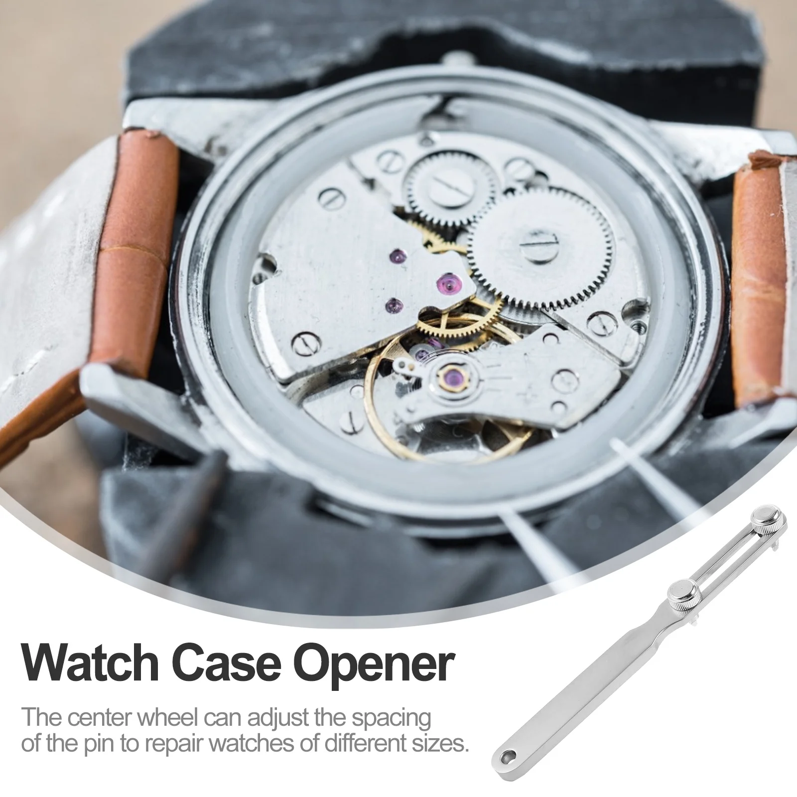 1Pcs Watch Case Opener Professional Repair Tool Smooth Two-Legged Opener Adjustable Pin Spacing Wristwatch Back Remover
1Pcs Watch Case Opener Professional Repair Tool Smooth Two-Legged Opener Adjustable Pin Spacing Wristwatch Back Remover