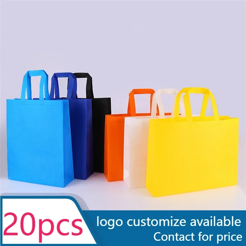 20 pcs Non-woven Shopping Tote Bags Cloth Fabric Eco-friendly Storage Reusable Large Pouches Custom Logo
20 pcs Non-woven Shopping Tote Bags Cloth Fabric Eco-friendly Storage Reusable Large Pouches Custom Logo