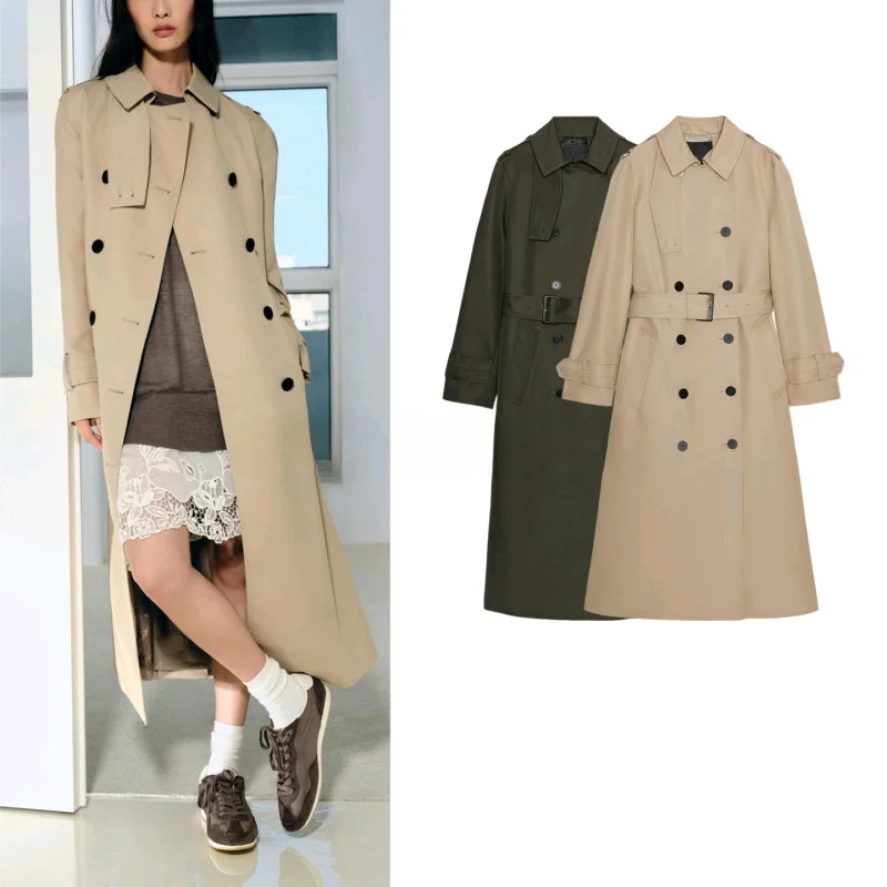 Новое осеннее женское матовое пальто с поясом, непромокаемый двубортный воротник, длинная ветровка Sve, верхняя одежда
Новое осеннее женское матовое пальто с поясом, непромокаемый двубортный воротник, длинная ветровка Sve, верхняя одежда
