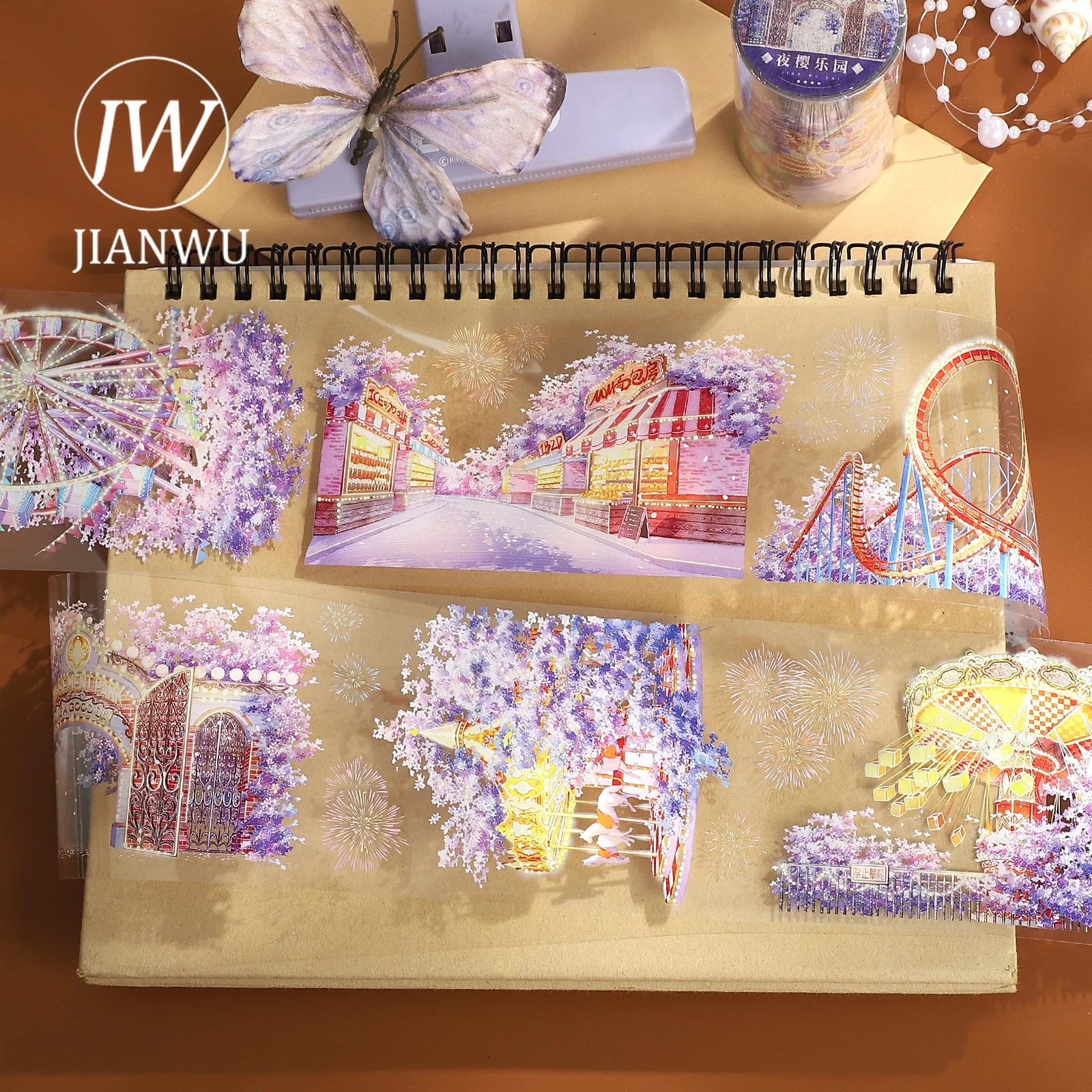 JIANWU 70mm*5m Vintage Night Sakura Paradise Landscape Material Collage Scrapbooking PET Tape Creative DIY Journal Stationery
JIANWU 70mm*5m Vintage Night Sakura Paradise Landscape Material Collage Scrapbooking PET Tape Creative DIY Journal Stationery