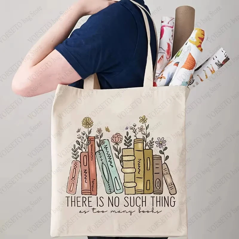 There Is No Such Thing As Too Many Books Pattern Canvas Tote Bag Best Gift for Who Love Reading Bags Bookish Women Shopping Bag
There Is No Such Thing As Too Many Books Pattern Canvas Tote Bag Best Gift for Who Love Reading Bags Bookish Women Shopping Bag