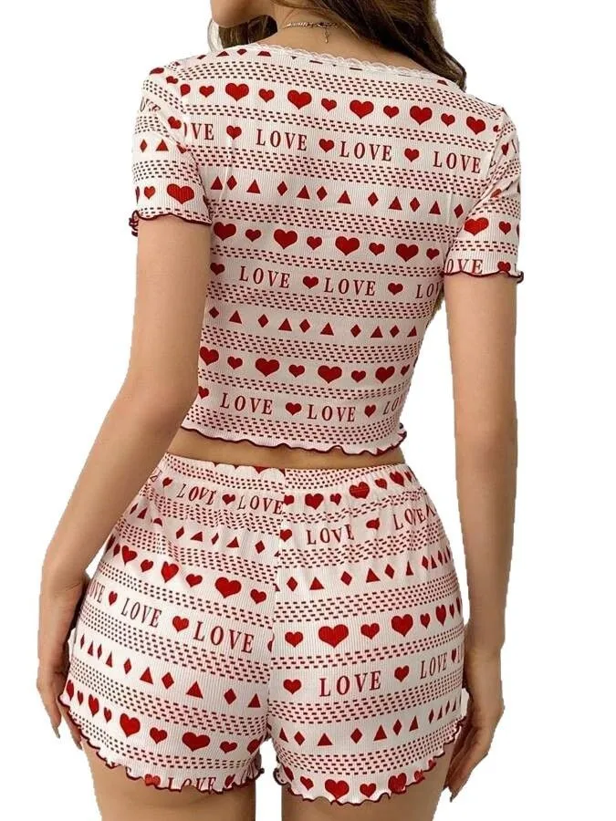 Пижамный комплект Deep V Teaded irt orts, повседневная летняя одежда из полиэстера ort Sve round Ne, женская домашняя одежда
Пижамный комплект Deep V Teaded irt orts, повседневная летняя одежда из полиэстера ort Sve round Ne, женская домашняя одежда