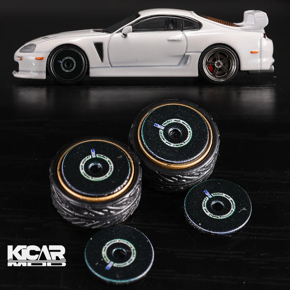 Kicarmod 1/64 10.5mm Alloy Model Rim & Rubber Tire Set 4Pcs G-Series Replacement Wheels for Tomica Diecast Model Car
Kicarmod 1/64 10.5mm Alloy Model Rim & Rubber Tire Set 4Pcs G-Series Replacement Wheels for Tomica Diecast Model Car