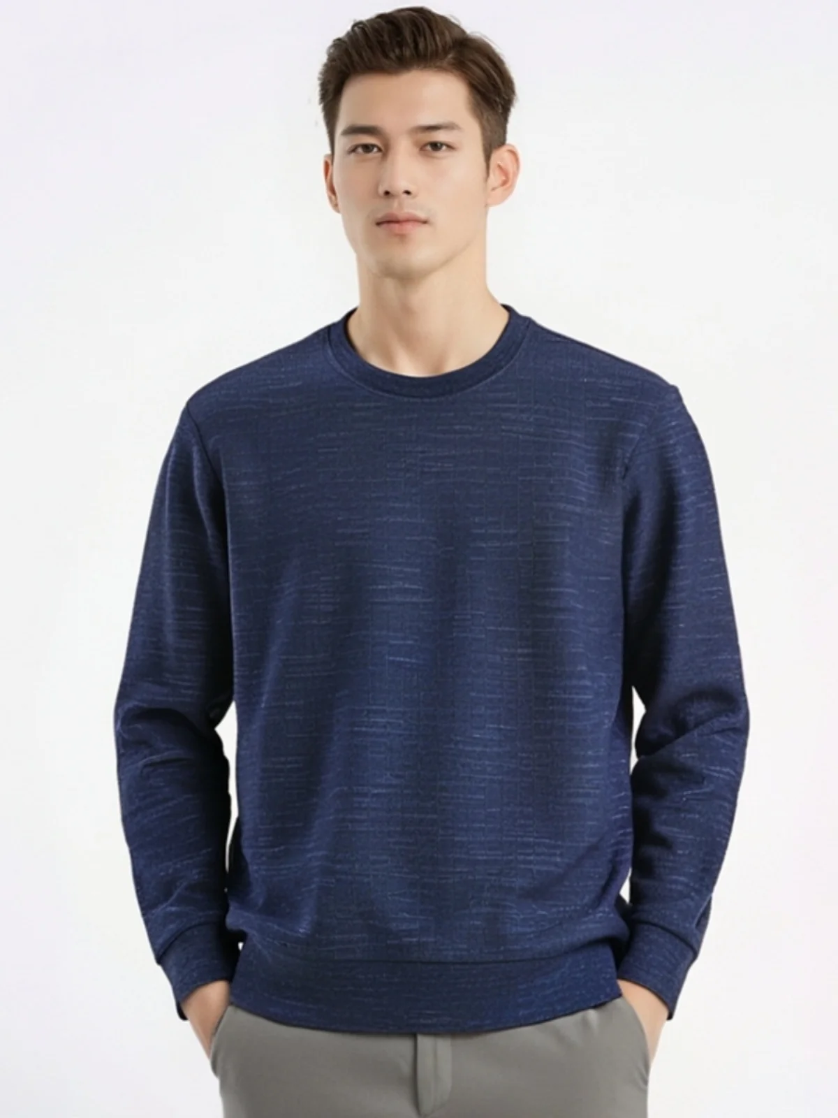 Теплый вязаный свитер для мужчин, не скатывающийся, не линяющий, осенне-зимний, модный, базовый, с круглым вырезом, с длинным рукавом, для мужчин среднего возраста
Теплый вязаный свитер для мужчин, не скатывающийся, не линяющий, осенне-зимний, модный, базовый, с круглым вырезом, с длинным рукавом, для мужчин среднего возраста