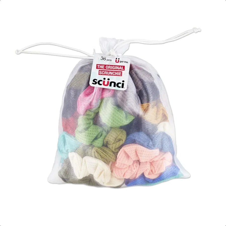 Scunci by The Original Scrunchie Hair Ties 36 Count Hair Scrunchies for Women erComfy Waffle Knit Everyday Style Accories for S 
Scunci by The Original Scrunchie Hair Ties 36 Count Hair Scrunchies for Women erComfy Waffle Knit Everyday Style Accories for S