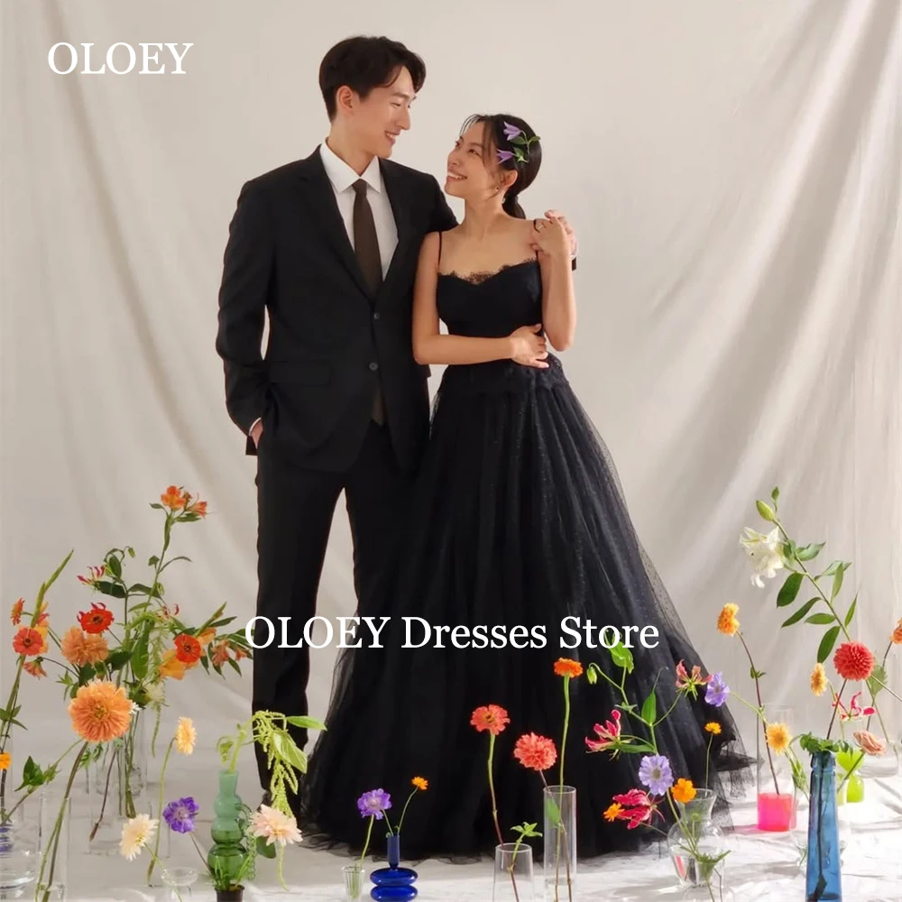OLOEY Elegant A Line Black Prom Dresses Korea Photoshoot Spaghetti Straps Sleeveless Wedding Party Gowns Floor Length Customized
OLOEY Elegant A Line Black Prom Dresses Korea Photoshoot Spaghetti Straps Sleeveless Wedding Party Gowns Floor Length Customized