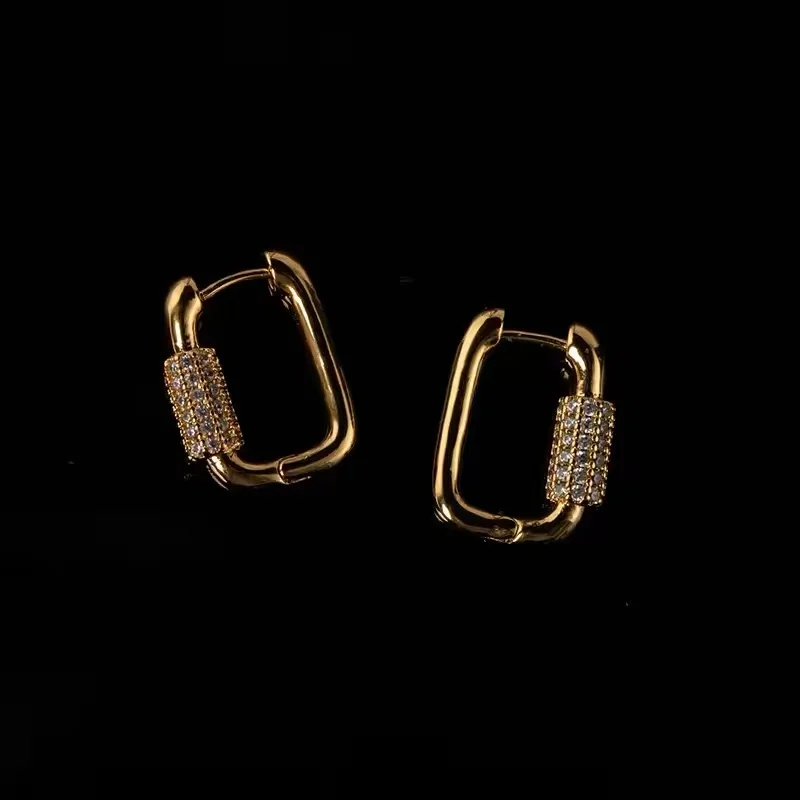 925 Sterling Silver Ear Needle Light Luxury Gold Hoop Earrings White Zircon U-shaped Design Earring for Women Jewelry Gift Party
925 Sterling Silver Ear Needle Light Luxury Gold Hoop Earrings White Zircon U-shaped Design Earring for Women Jewelry Gift Party