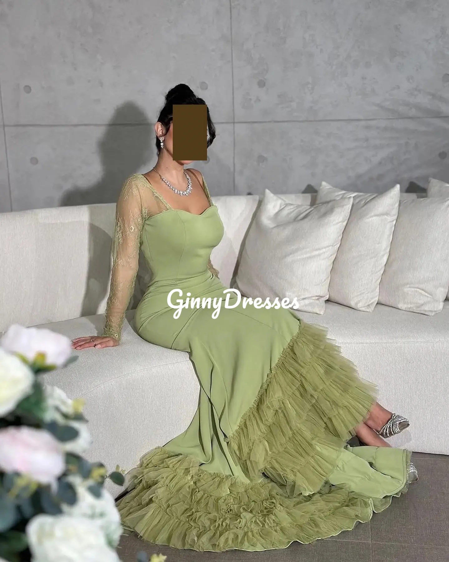 Customized Evening Luxury Dress A-Line Square Neckline Prom Dresses Floor-Length Zipper Up Lace Long Sleeves Elegant And Pretty
Customized Evening Luxury Dress A-Line Square Neckline Prom Dresses Floor-Length Zipper Up Lace Long Sleeves Elegant And Pretty