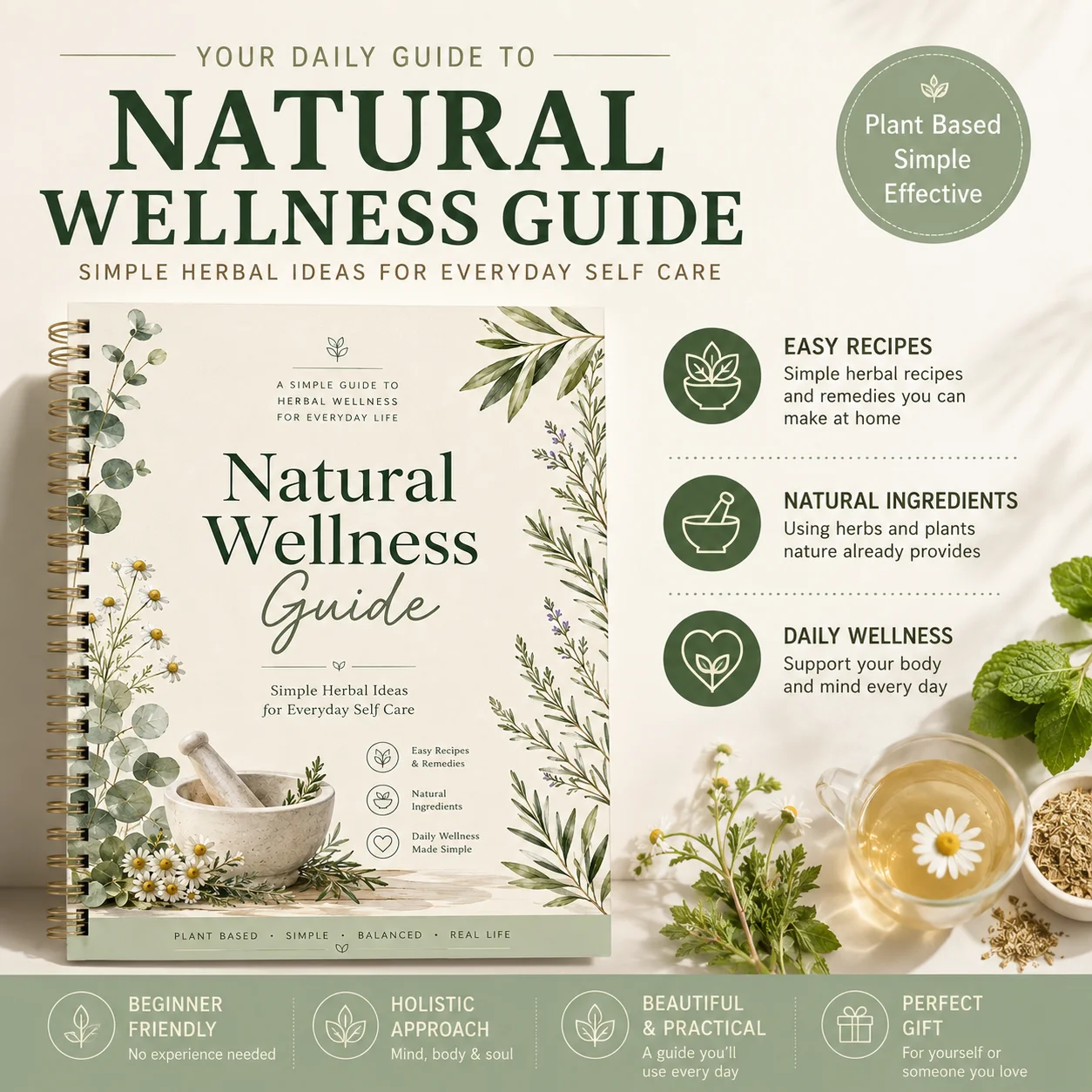 Natural Herbal Healing Guide Book Step By Step Wellness Therapy Manual for Daily Health Support and Self Care
Natural Herbal Healing Guide Book Step By Step Wellness Therapy Manual for Daily Health Support and Self Care