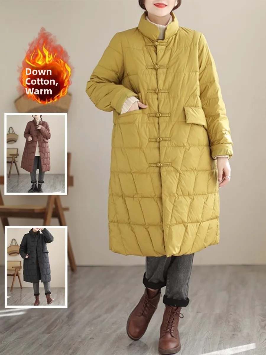 Thickened Cotton Jacket Women's Style High Collar Single Button Closure Long Sleeve Pure Color Commute Pattern down Filled
Thickened Cotton Jacket Women's Style High Collar Single Button Closure Long Sleeve Pure Color Commute Pattern down Filled