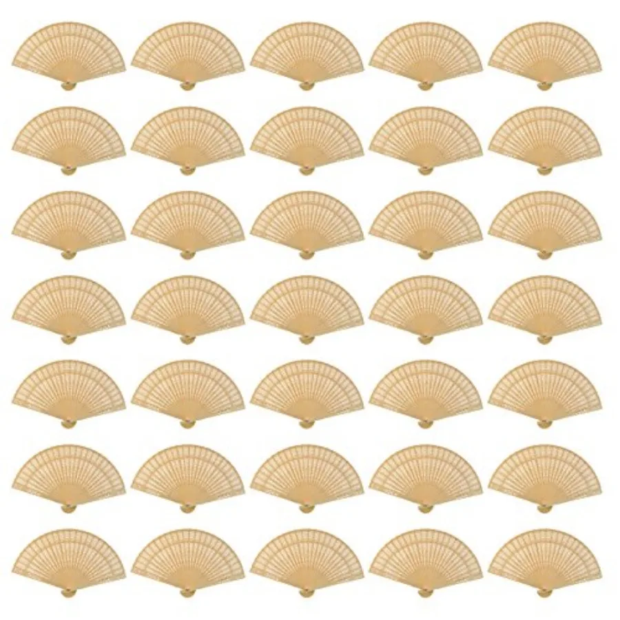 60 Pack Sandalwood Fans Wedding Favors, Hand Held Folding Fans Wooden Openwork Personal Handheld Folding Fans for Wedding Party
60 Pack Sandalwood Fans Wedding Favors, Hand Held Folding Fans Wooden Openwork Personal Handheld Folding Fans for Wedding Party