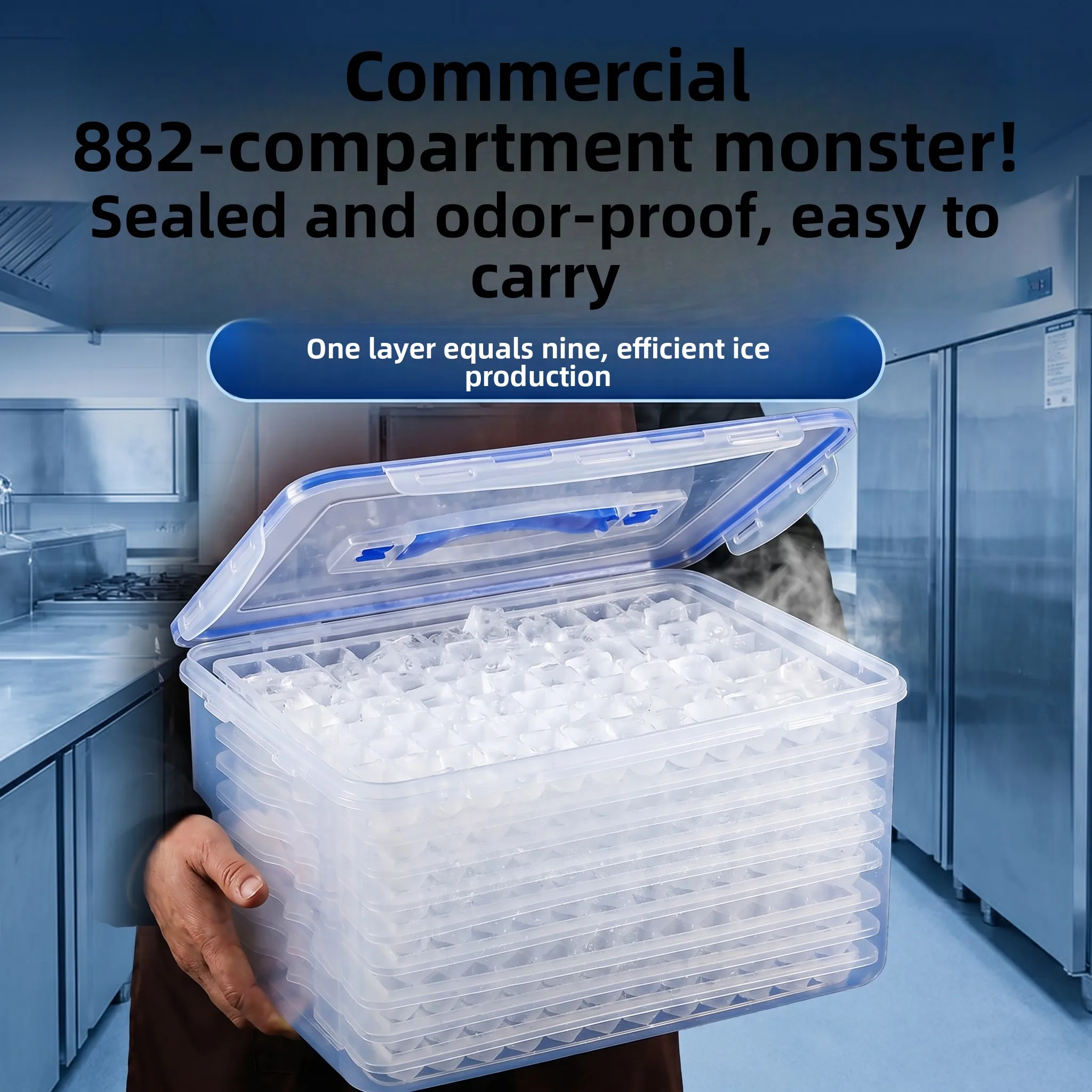 Large Capacity Commercial Ice Tray Food Grade Stall Selling Tool Home Use Ice Cube Storage Box Kitchen Cooking Utensils
Large Capacity Commercial Ice Tray Food Grade Stall Selling Tool Home Use Ice Cube Storage Box Kitchen Cooking Utensils