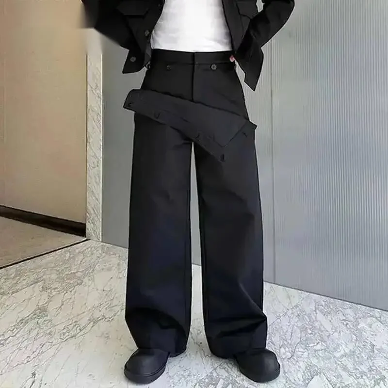 New Fashin Korean Style Men's Casual Pants Double-layer Straight Wide Leg Pants Solid Color Niche Stylish Men Wear 9CQH2W
New Fashin Korean Style Men's Casual Pants Double-layer Straight Wide Leg Pants Solid Color Niche Stylish Men Wear 9CQH2W