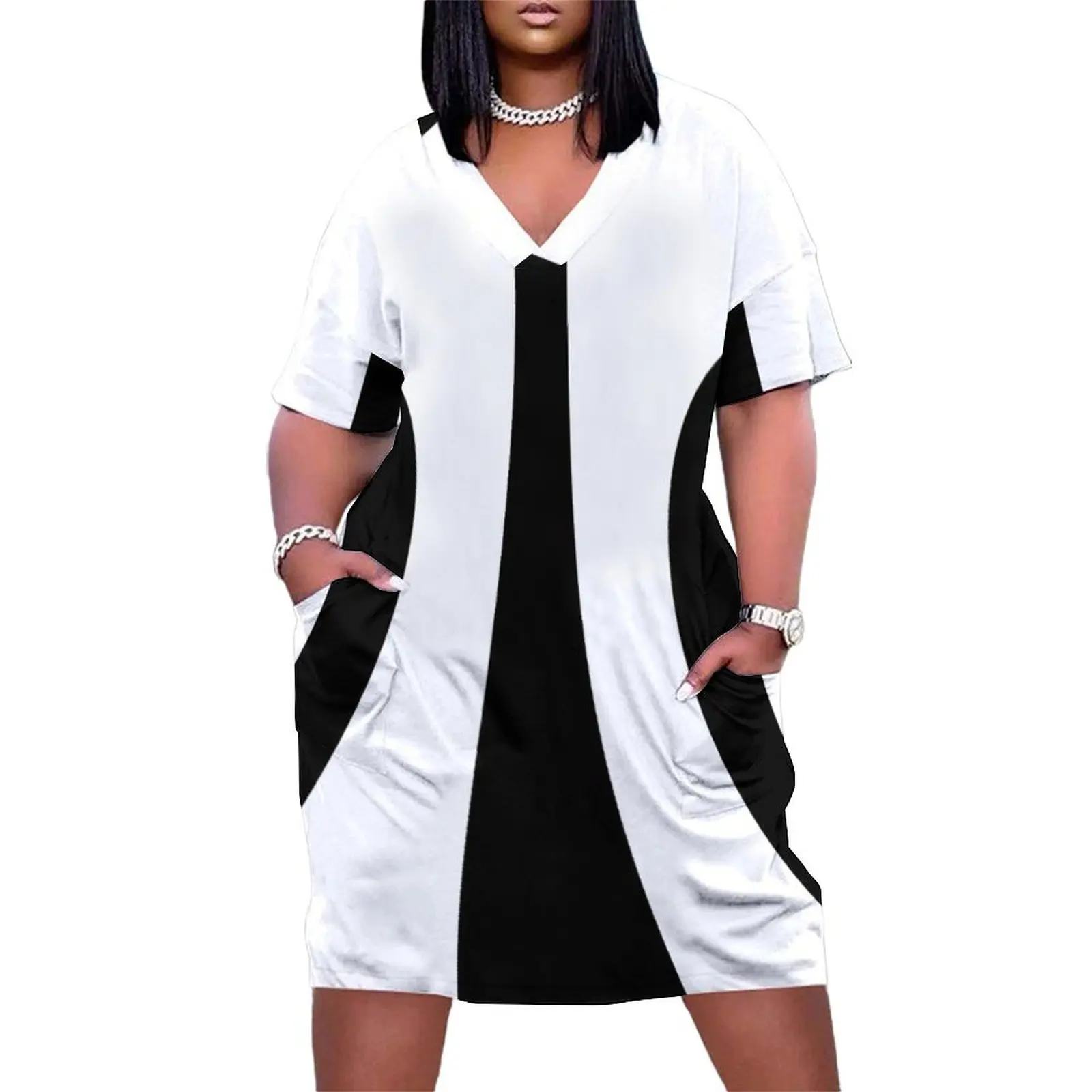 Black on White Retro Sixties Mod Loose Pocket Dress Women's summer dress dress women summer 2025 women clothes
Black on White Retro Sixties Mod Loose Pocket Dress Women's summer dress dress women summer 2025 women clothes
