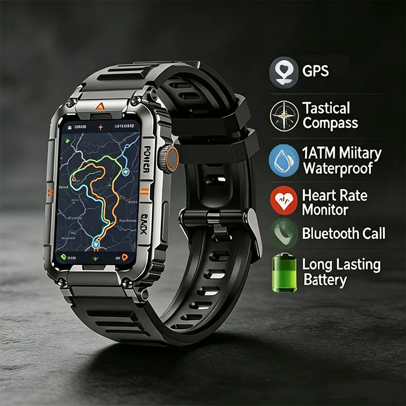 2026 Outdoor Military Smart Watch 1.57 inch with Heart Rate Health Monitoring BT Call 1ATM Waterproof Smartwatch GPS Trajectory
2026 Outdoor Military Smart Watch 1.57 inch with Heart Rate Health Monitoring BT Call 1ATM Waterproof Smartwatch GPS Trajectory