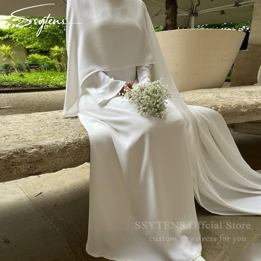 SSYTENS Modest Muslim Wedding Dresses for Women High Collar Veiled Bride Dress Long Customized 2026 Cape White Bride Bridal Gown
SSYTENS Modest Muslim Wedding Dresses for Women High Collar Veiled Bride Dress Long Customized 2026 Cape White Bride Bridal Gown