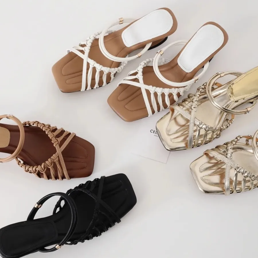 Женские тканые кожаные сандалии на танкетке, уличные римские сандалии с квадратным носком и прямым ремешком, дышащие модные
Женские тканые кожаные сандалии на танкетке, уличные римские сандалии с квадратным носком и прямым ремешком, дышащие модные