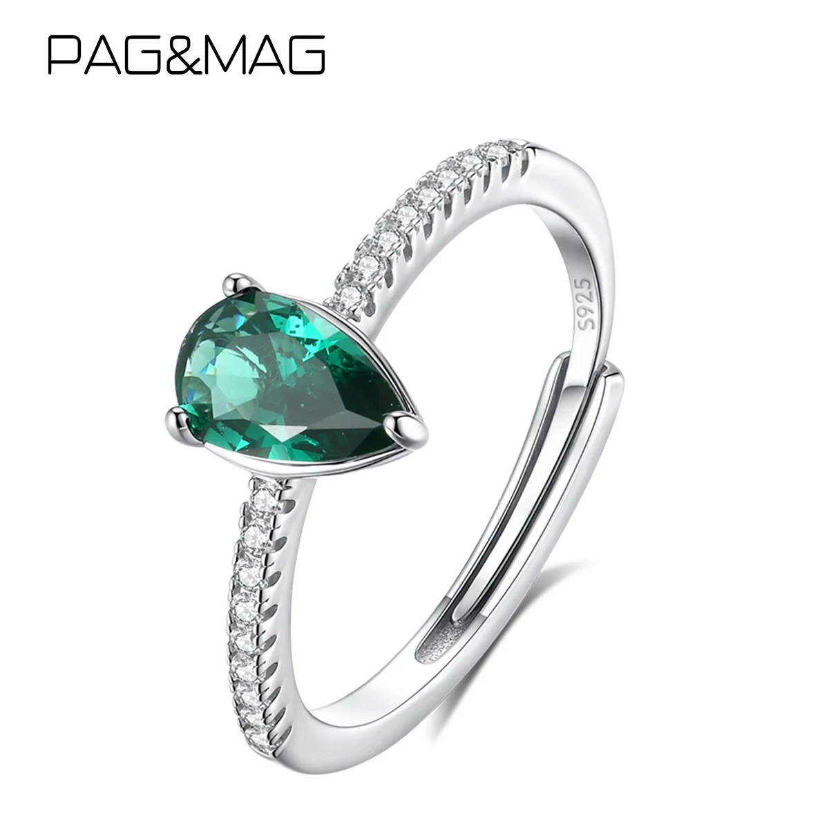 PAG&MAG S925 Green Color Waterdrop Shape Rings Vintage Elegant Adjustable Open Finger Jewelry for Women Bridal Accessories Gifts
PAG&MAG S925 Green Color Waterdrop Shape Rings Vintage Elegant Adjustable Open Finger Jewelry for Women Bridal Accessories Gifts