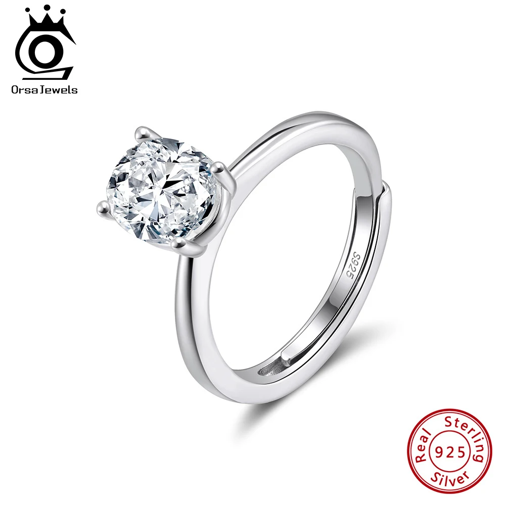 ORSA JEWELS Luxury Sparkling 8A Cubic Zirconia Round 925 Sterling Silver Open Ring High-end Jewelry Gift for Women CZ Ring LZR35
ORSA JEWELS Luxury Sparkling 8A Cubic Zirconia Round 925 Sterling Silver Open Ring High-end Jewelry Gift for Women CZ Ring LZR35