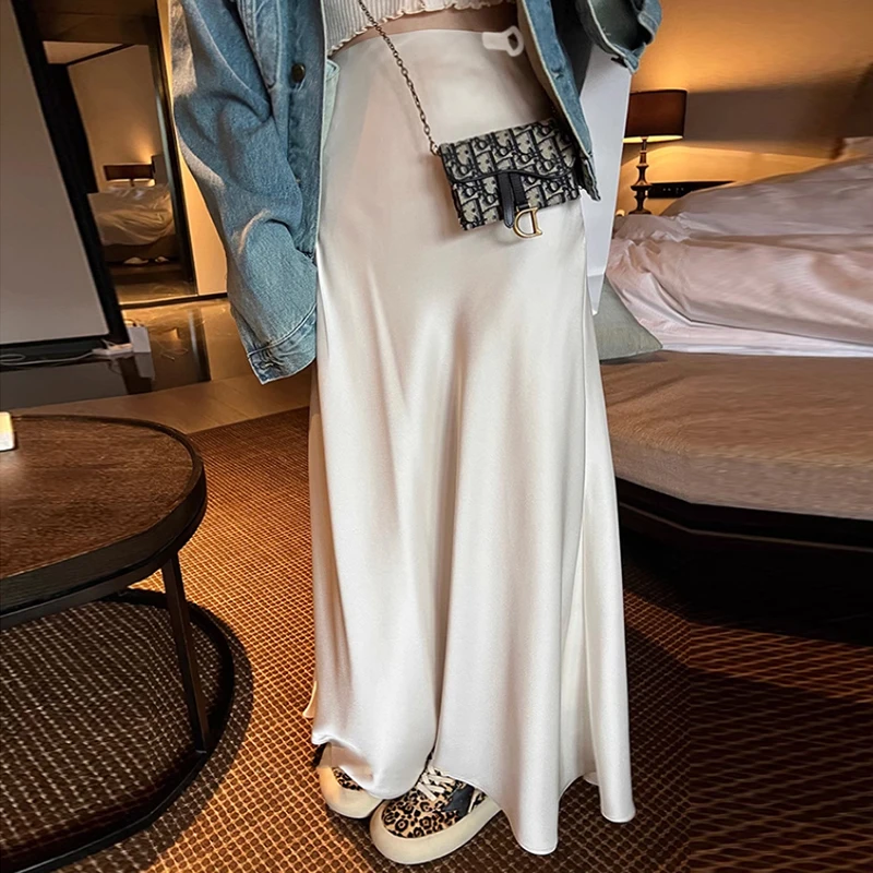 Maternity 2025 Spring Summer Korean Without Abdomen Silky Satin High Waist A Line Acetic Acid Material Skirt for Youth Pregnancy
Maternity 2025 Spring Summer Korean Without Abdomen Silky Satin High Waist A Line Acetic Acid Material Skirt for Youth Pregnancy