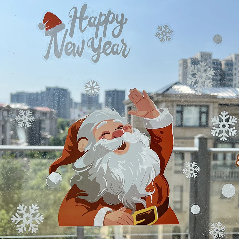 Christmas Window Sticker Cartoon Santa Elk Snowman Snowflake PVC Static Sticker Xmas New Year Party Glass Mirror Home Decoration
Christmas Window Sticker Cartoon Santa Elk Snowman Snowflake PVC Static Sticker Xmas New Year Party Glass Mirror Home Decoration