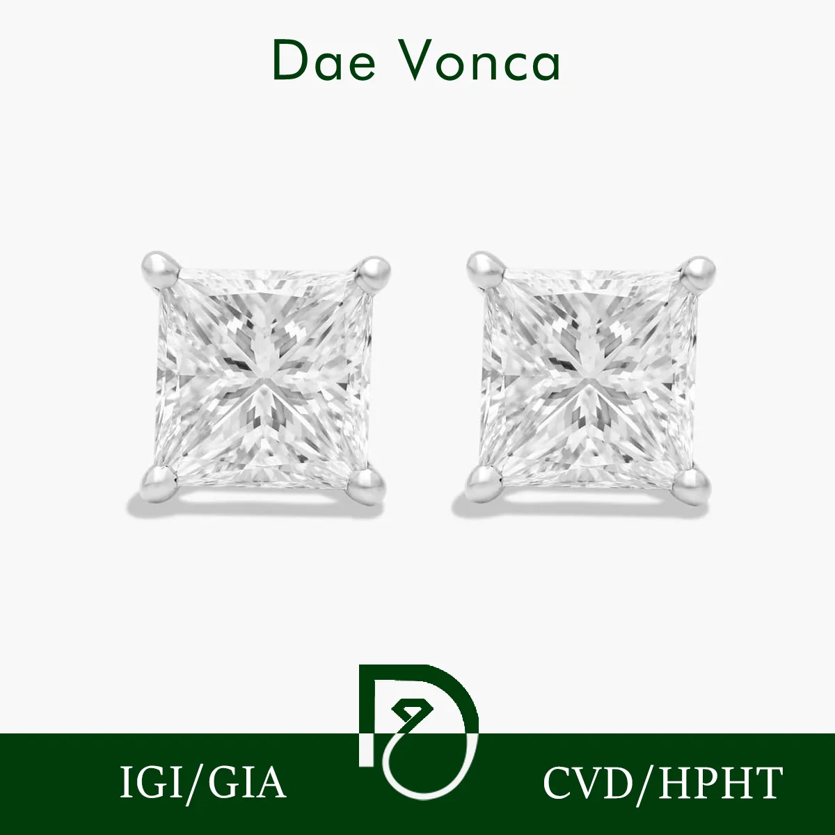 Princess Cut Lab Grown Diamond Earrings PT950/14K/18K White Gold Lab Diamond Stud Earrings Fine Jewelry for Women
Princess Cut Lab Grown Diamond Earrings PT950/14K/18K White Gold Lab Diamond Stud Earrings Fine Jewelry for Women