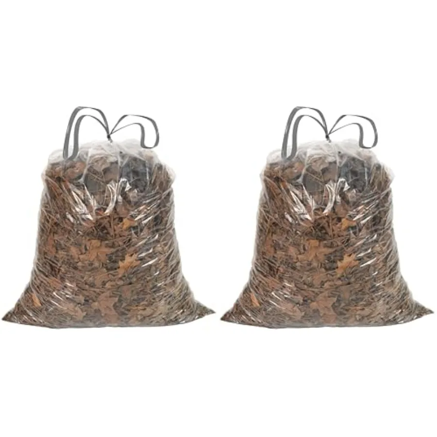 39 Gallon 1.0 MIL Clear Drawstring Trash Bags - 33" x 40" - For Lawn and Leaf, Pack of 140
39 Gallon 1.0 MIL Clear Drawstring Trash Bags - 33" x 40" - For Lawn and Leaf, Pack of 140
