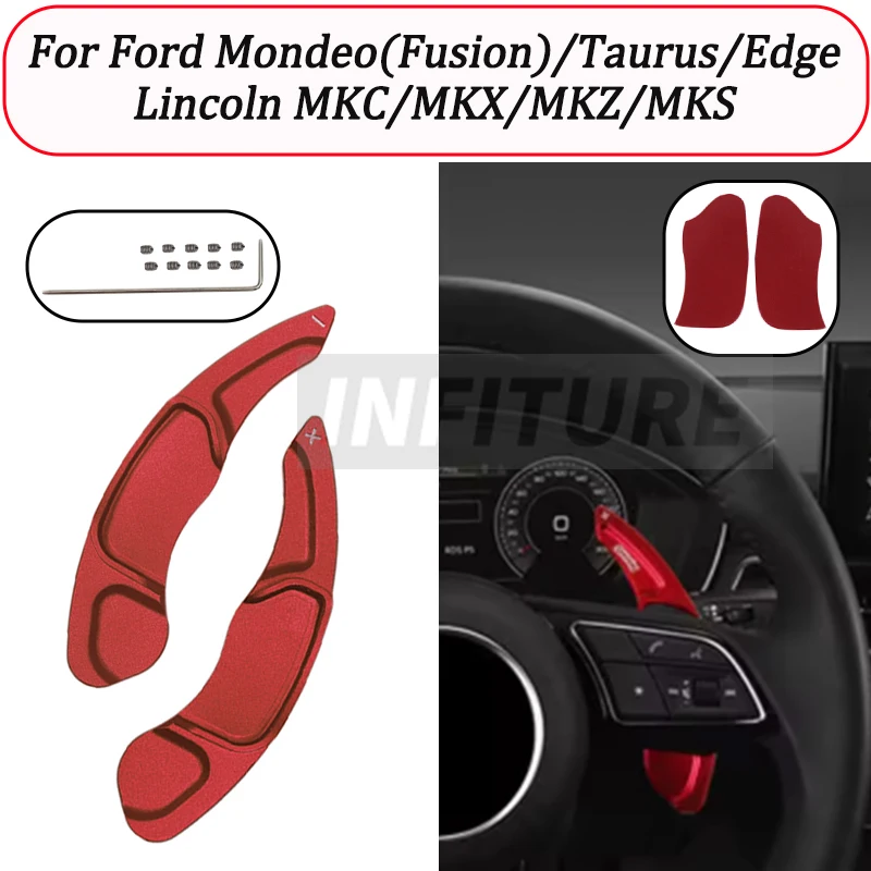 Aluminum Alloy Steering Wheel Paddle Shifter Extension For New Mondeo Lincoln Taurus Edge Sport Fusion DSG Stickers Styling
Aluminum Alloy Steering Wheel Paddle Shifter Extension For New Mondeo Lincoln Taurus Edge Sport Fusion DSG Stickers Styling