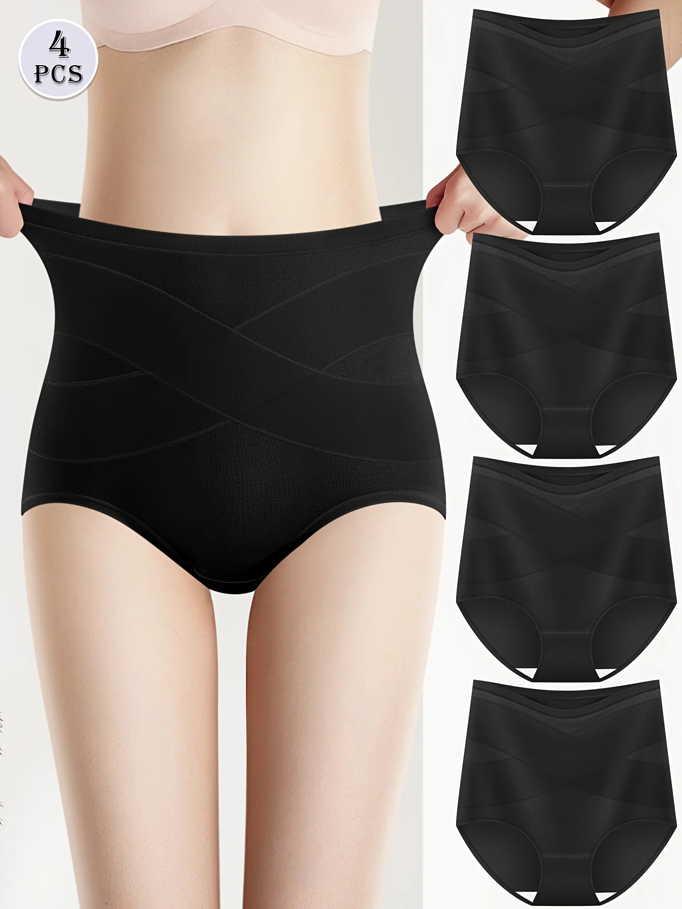 4pcsHigh Waist Women's Briefs Cross Slim Tight Panty Butt Lifter Tummy Control Soft Cotton Panties
4pcsHigh Waist Women's Briefs Cross Slim Tight Panty Butt Lifter Tummy Control Soft Cotton Panties