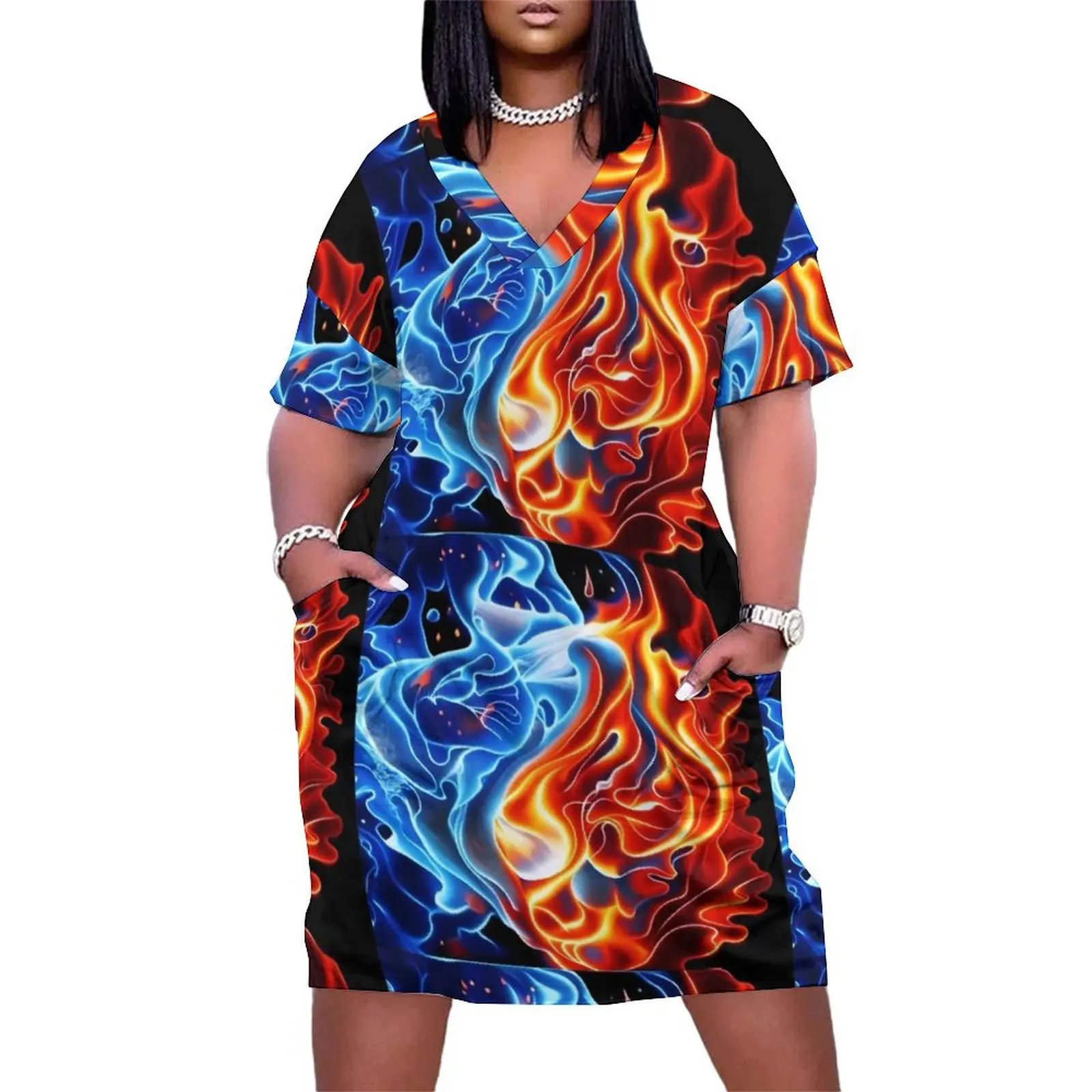 Fire And Water Loose Pocket Dress evening dress woman women formal occasion dresses dress for woman
Fire And Water Loose Pocket Dress evening dress woman women formal occasion dresses dress for woman