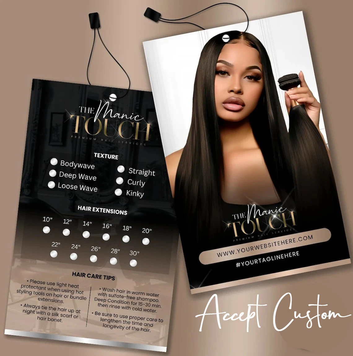 Accept Custom Minimalist hair extension business tag Hair Boutique Hang Tags for hair packaging Printable aftercare loyalty card
Accept Custom Minimalist hair extension business tag Hair Boutique Hang Tags for hair packaging Printable aftercare loyalty card