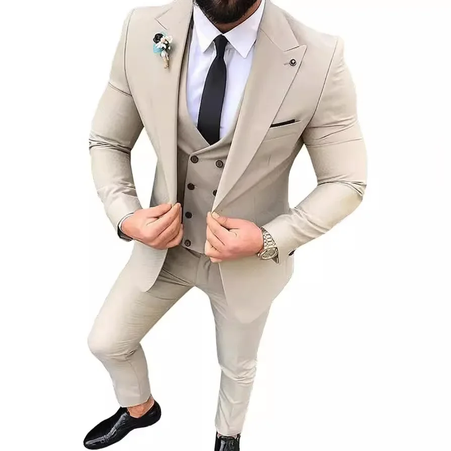 Two piece set of informal business attire, men's clothing for weddings and banquets
Two piece set of informal business attire, men's clothing for weddings and banquets