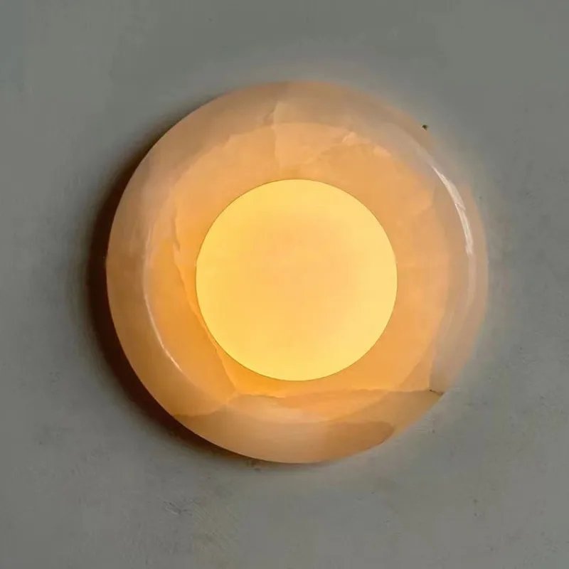 100% Natural Marble & Onyx Wall Lamp, Mid-Century Wabi Sabi for Villas, Living Room, Bedroom & Hallway
100% Natural Marble & Onyx Wall Lamp, Mid-Century Wabi Sabi for Villas, Living Room, Bedroom & Hallway