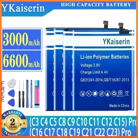 YKaiserin Battery For Oukitel C3 C4 C5 C8 C9 C10 C11 C12 C15 C16 C17 C18 C19 C21 C22 C23 Pro C16Pro C5Pro C12Pro C11Pro C18Pro