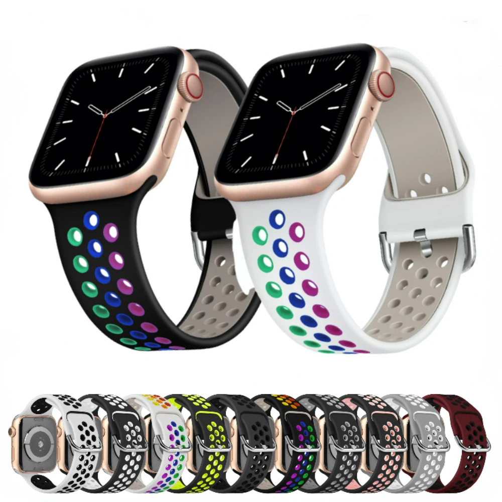 Silicone Strap for Apple Watch Band 44mm 40mm 45mm 41mm 42mm 38mm Sports Bracelet Wristband for Iwatch Series 7654SE8 Ultra 49mm
Silicone Strap for Apple Watch Band 44mm 40mm 45mm 41mm 42mm 38mm Sports Bracelet Wristband for Iwatch Series 7654SE8 Ultra 49mm